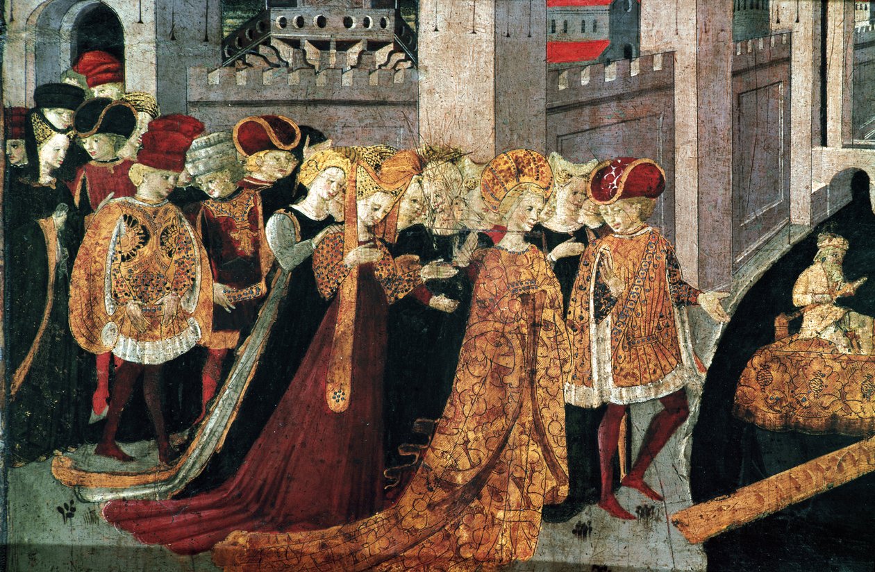 Decameron di Boccaccio: il castellano Pericone accoglie Alatiel, figlia del sultano di Babilonia Beminedab e la sua corte sull