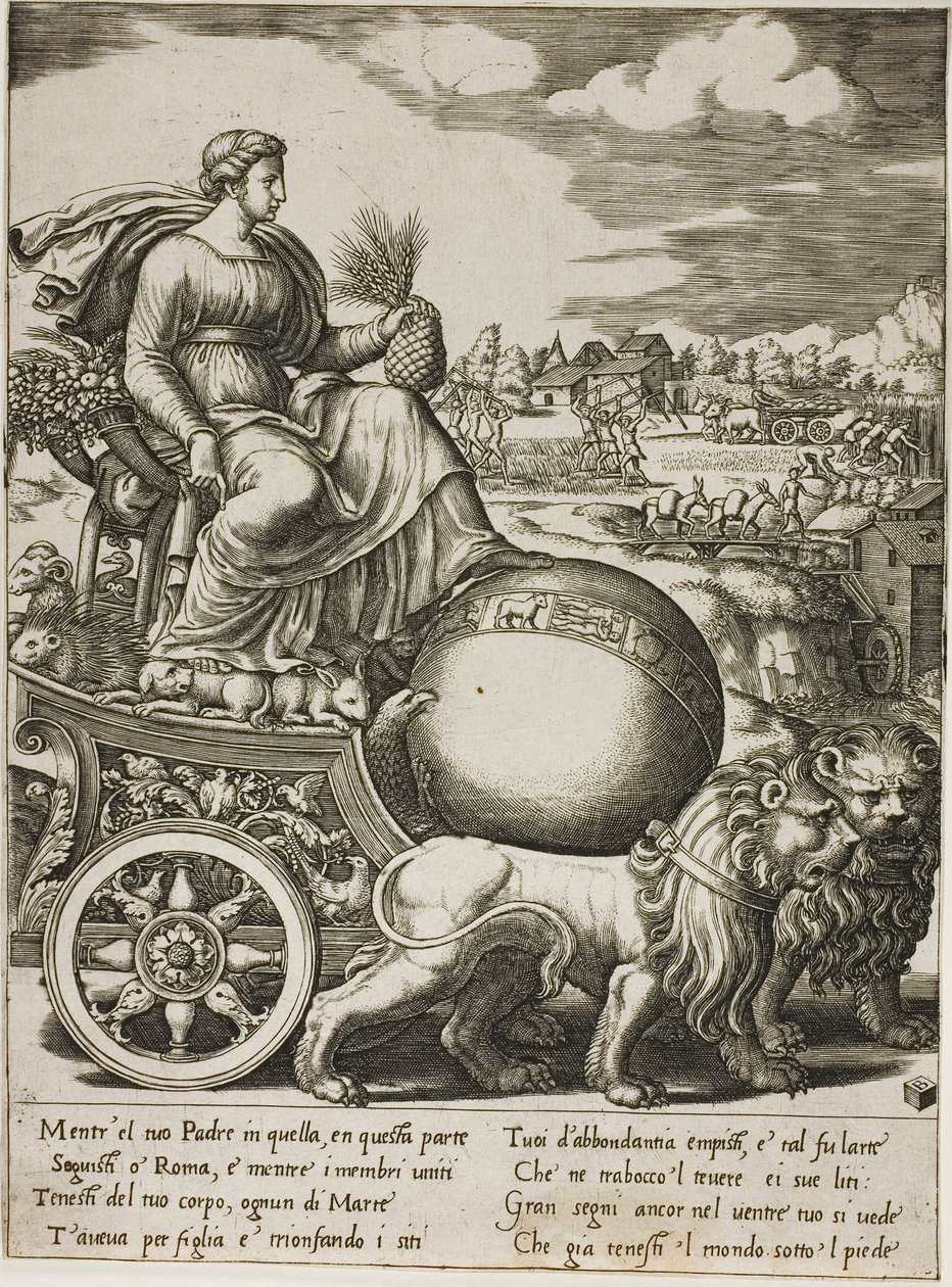 Cibele nel suo carro da Master of the Die