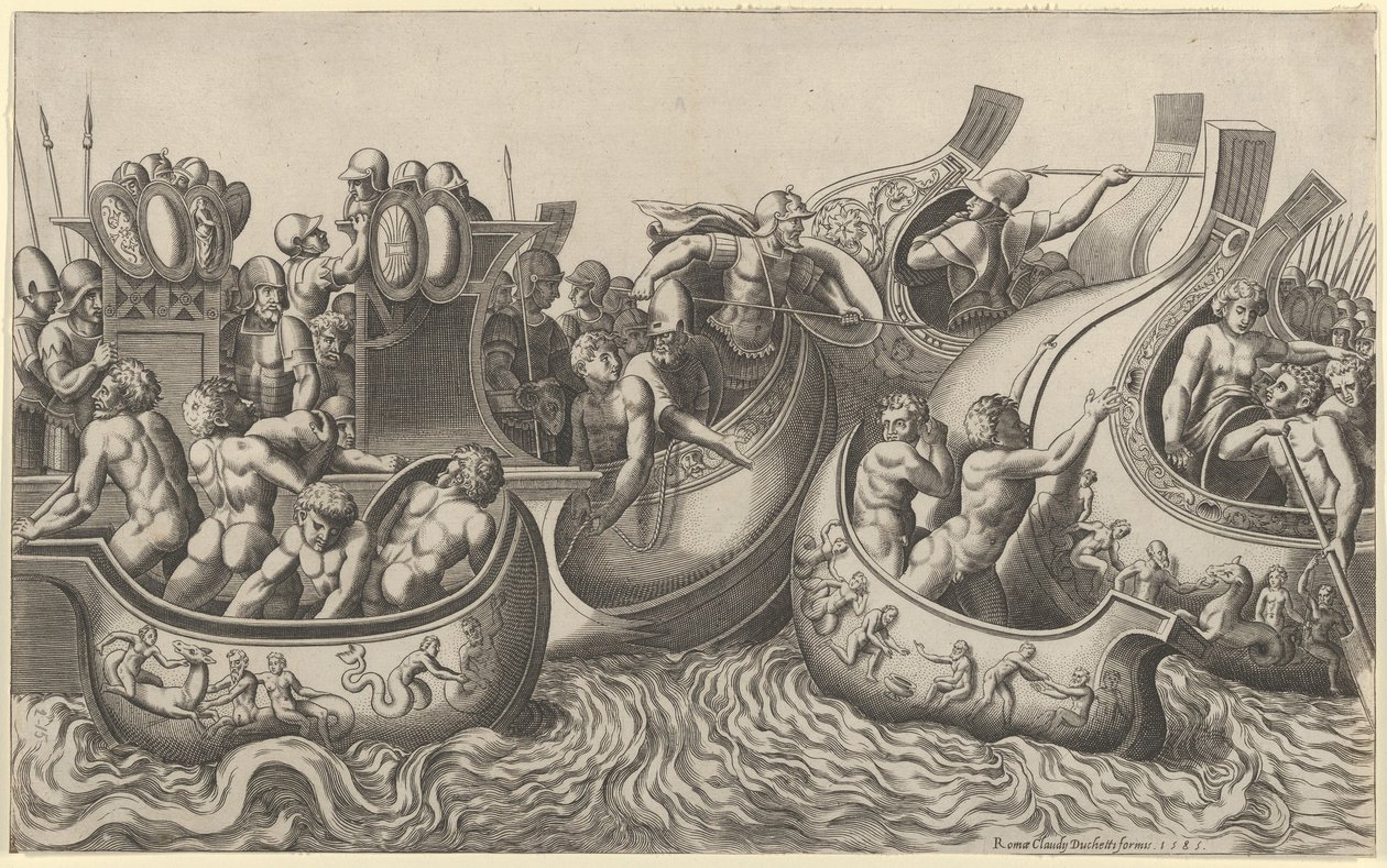 Speculum Romanae Magnificentiae: Battaglia navale, 16° secolo da Master of the Die