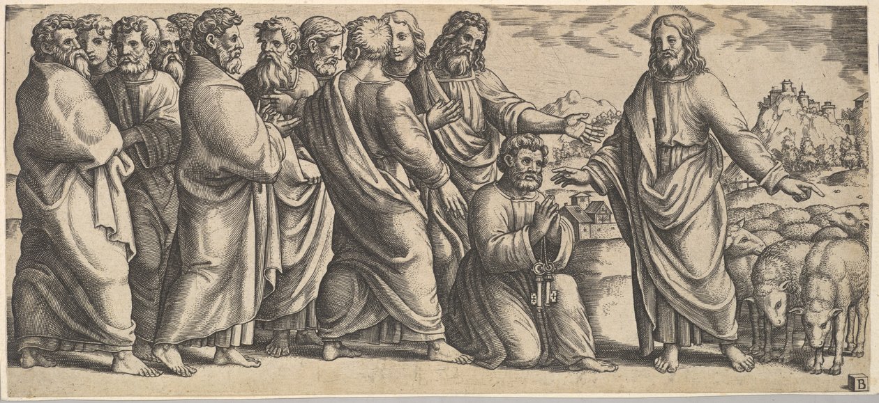 La consegna delle chiavi a Pietro da Master of the Die