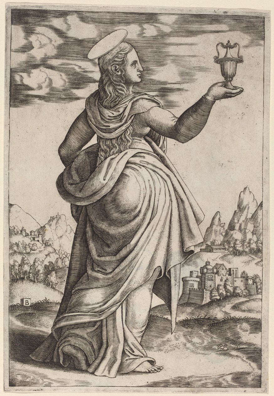 La Maddalena da Master of the Die after Follower of Raphael