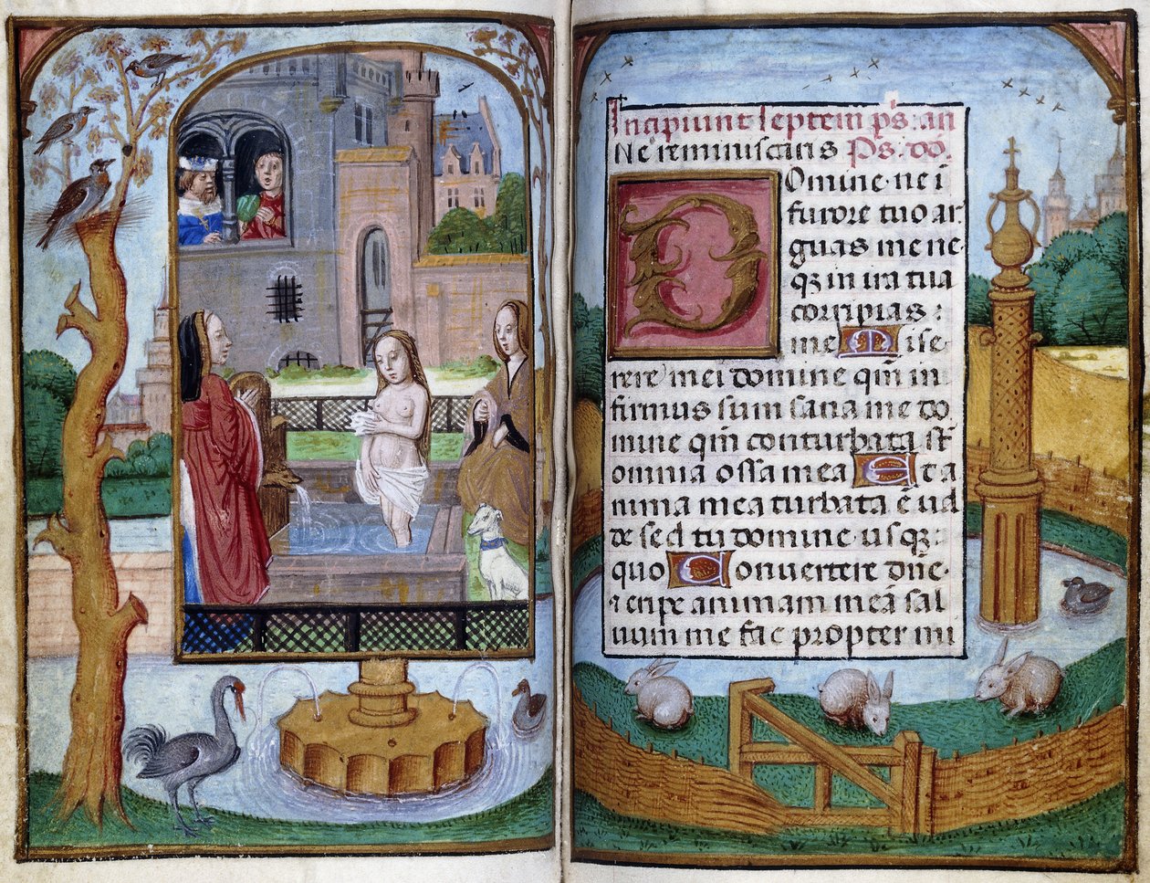 Betsabea, c.1490 da Master of the Dresden Prayer Book