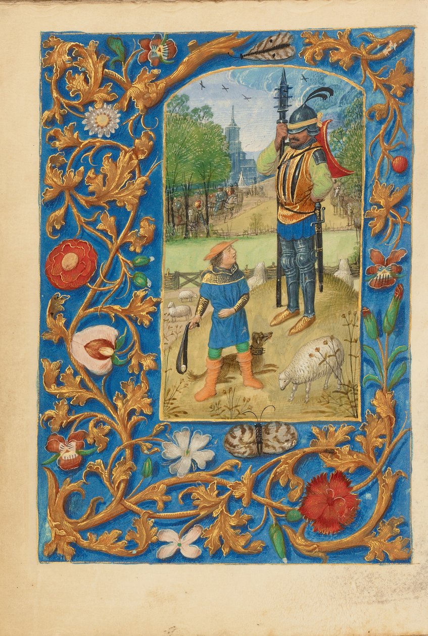 Davide e Golia da Master of the Dresden Prayer Book