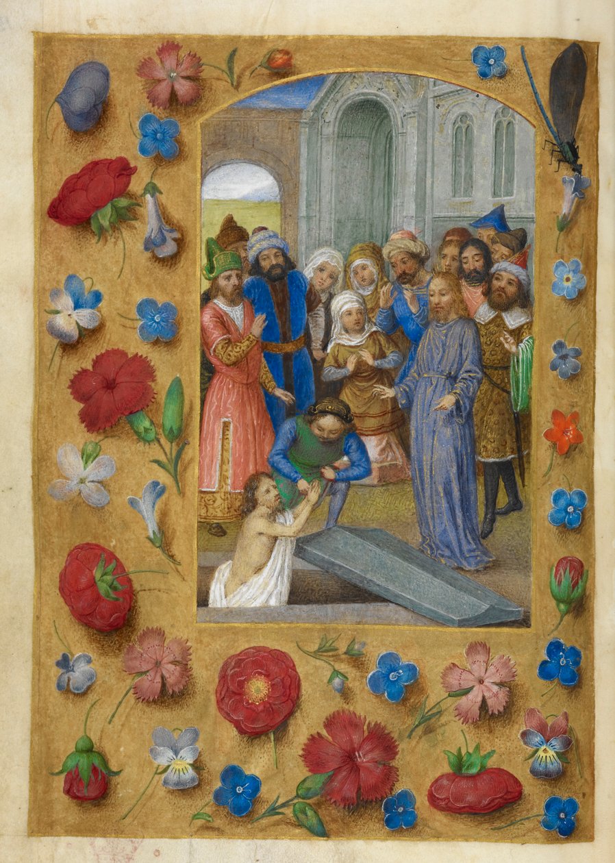 Cristo e la Resurrezione di Lazzaro da Master of the Dresden Prayer Books