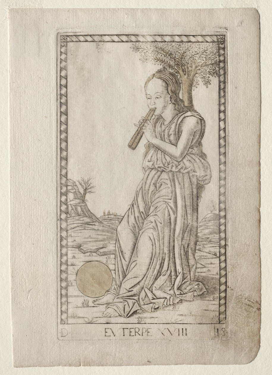 Euterpe, musica, poesia lirica dalla serie Tarocchi da Master of the E Series Tarocchi