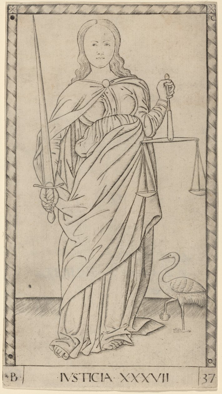 Giustizia da Master of the E Series Tarocchi