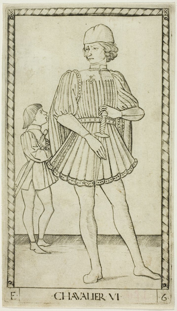 Il Cavaliere, tavola sei da I ranghi e le condizioni degli uomini da Master of the E Series Tarocchi