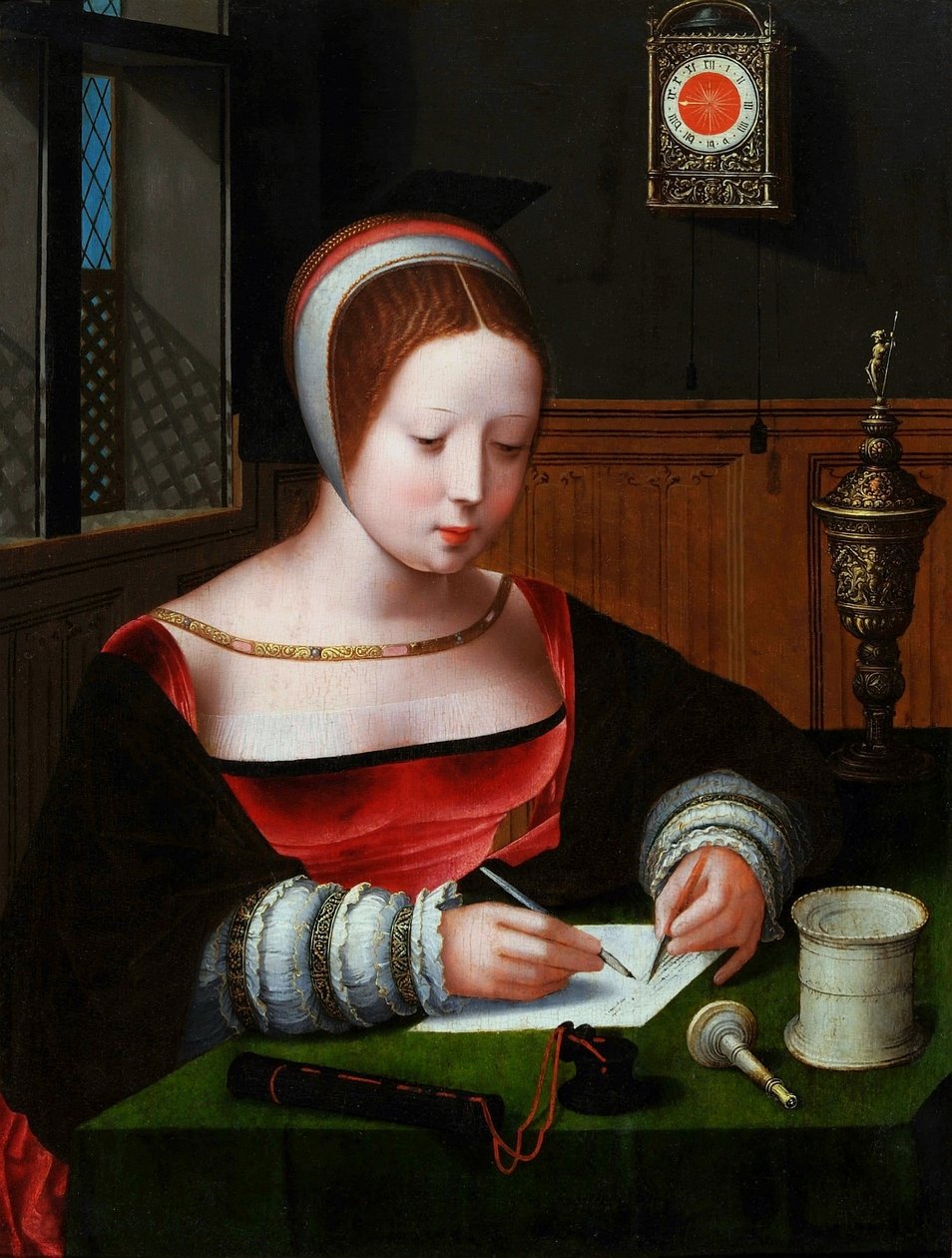 Maria Maddalena che scrive. da Master of the Female Half Lengths