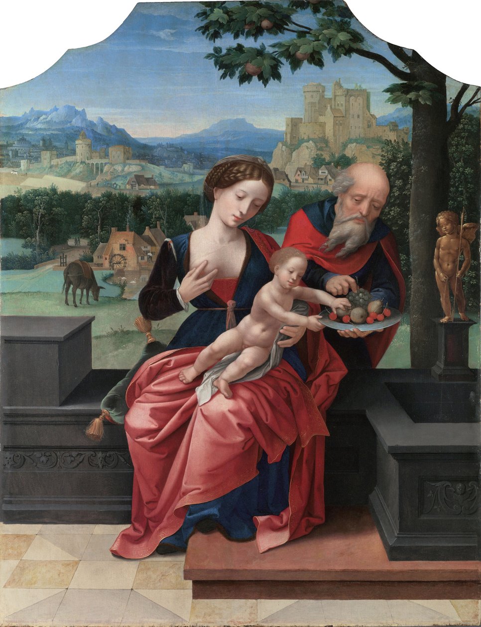 Il resto su La fuga in Egitto da Master of the Female Half Lengths