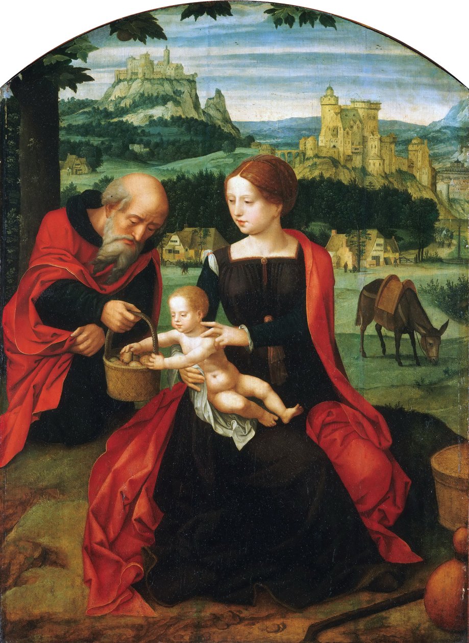 Il resto su La fuga in Egitto da Master of the Female Half Lengths