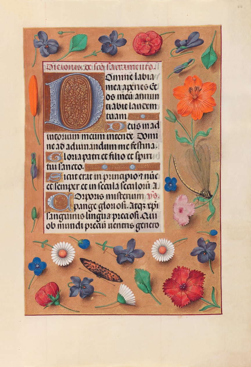 Ore di Isabella la Cattolica, Regina di Spagna: Fol.44r, c. 1500 da Master of the First Prayerbook of Maximillian