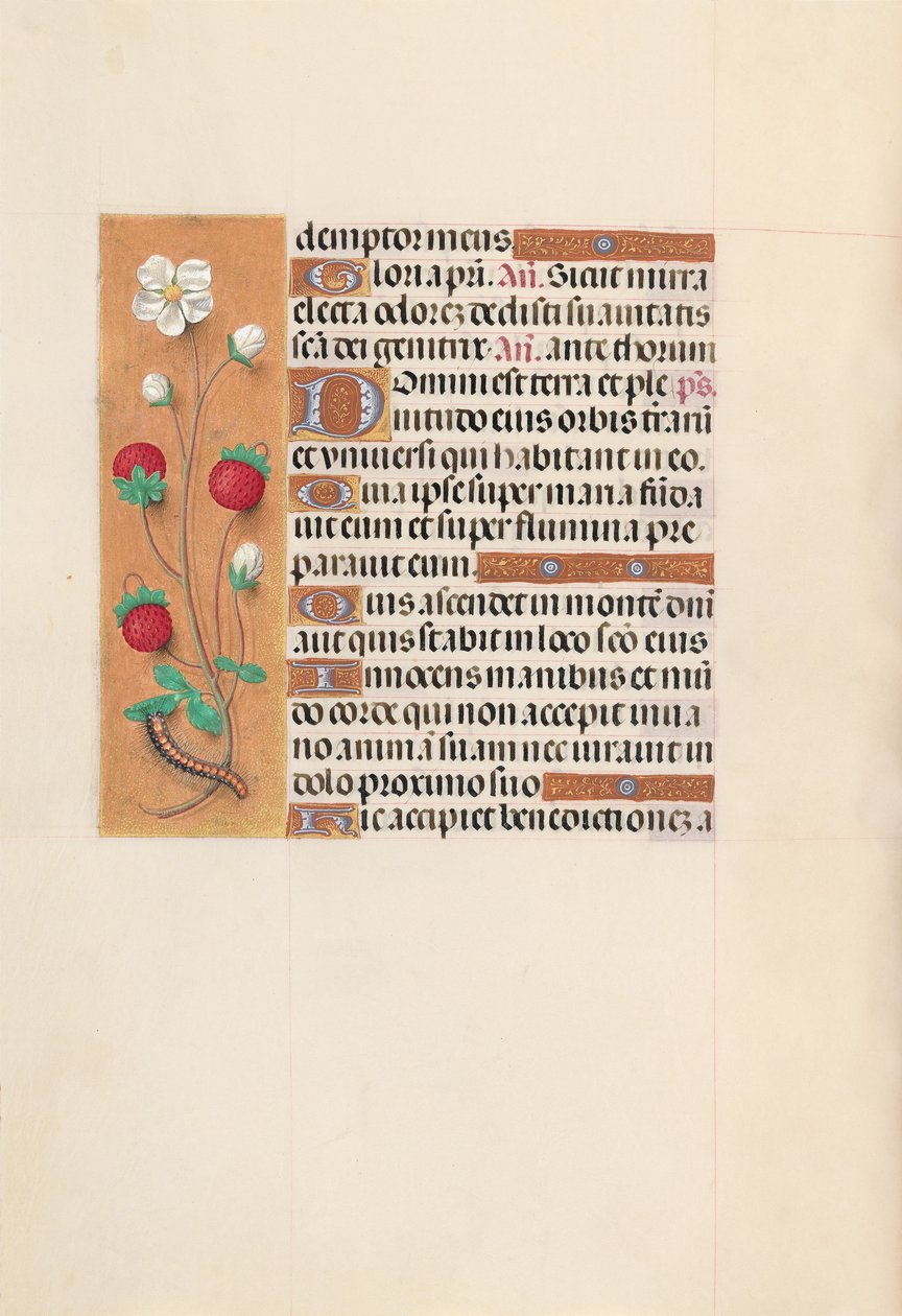 Ore di Isabella la Cattolica, Regina di Spagna: Fol. 102v, c. 1500 da Master of the First Prayerbook of Maximillian