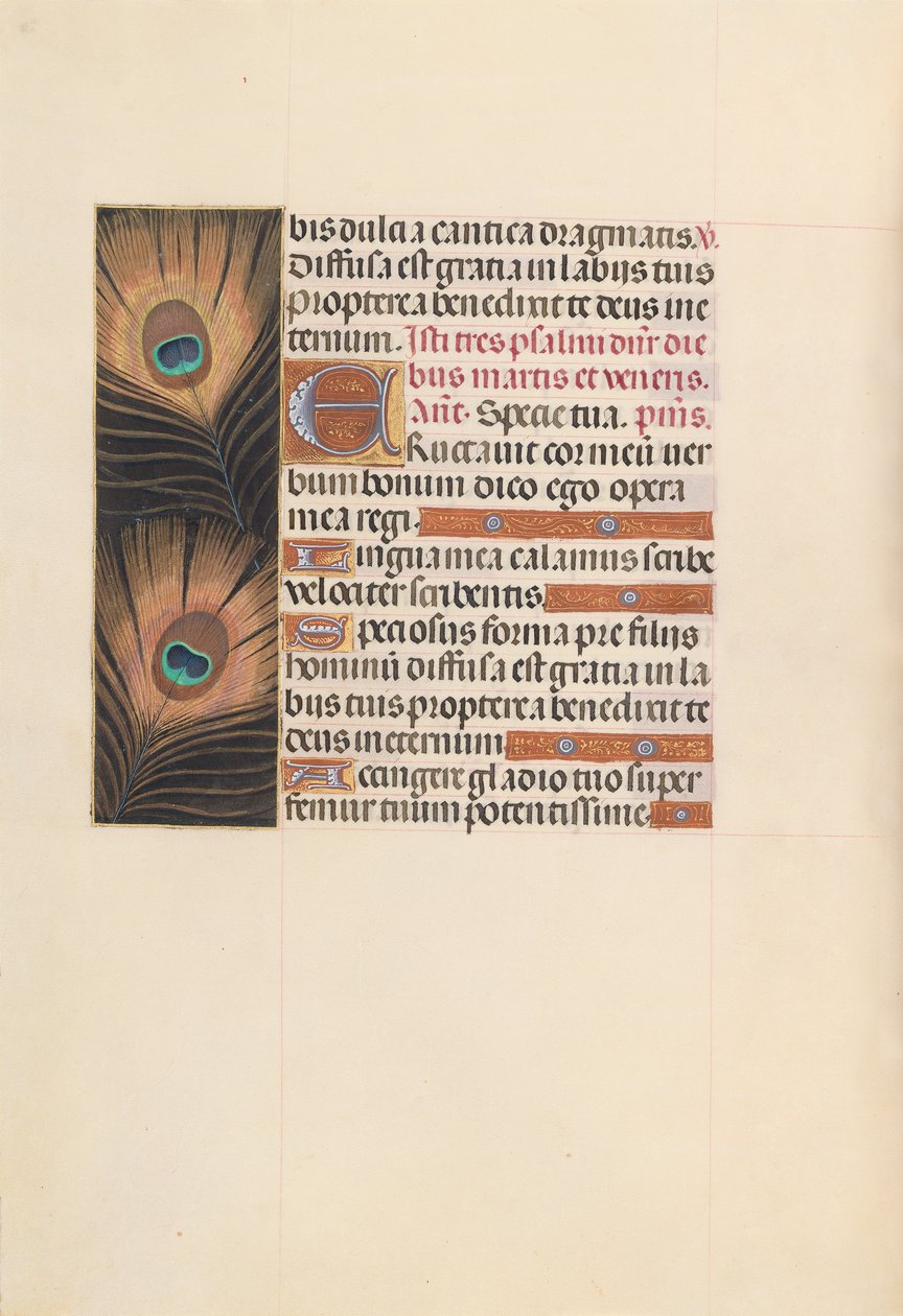 Ore di Isabella la Cattolica, Regina di Spagna: Fol. 103v, c. 1500 da Master of the First Prayerbook of Maximillian
