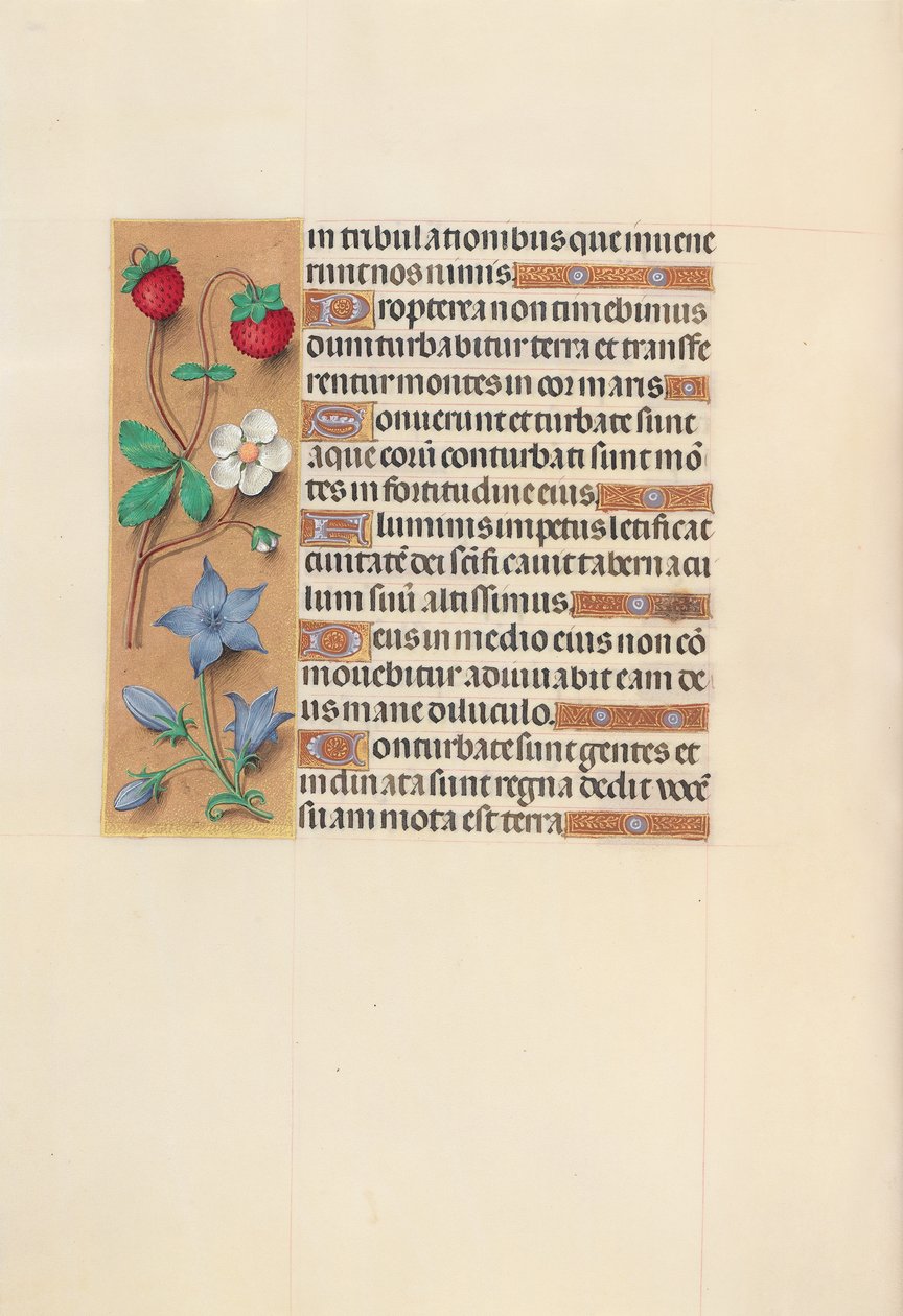 Ore di Isabella la Cattolica, Regina di Spagna: Fol. 105v, c. 1500 da Master of the First Prayerbook of Maximillian