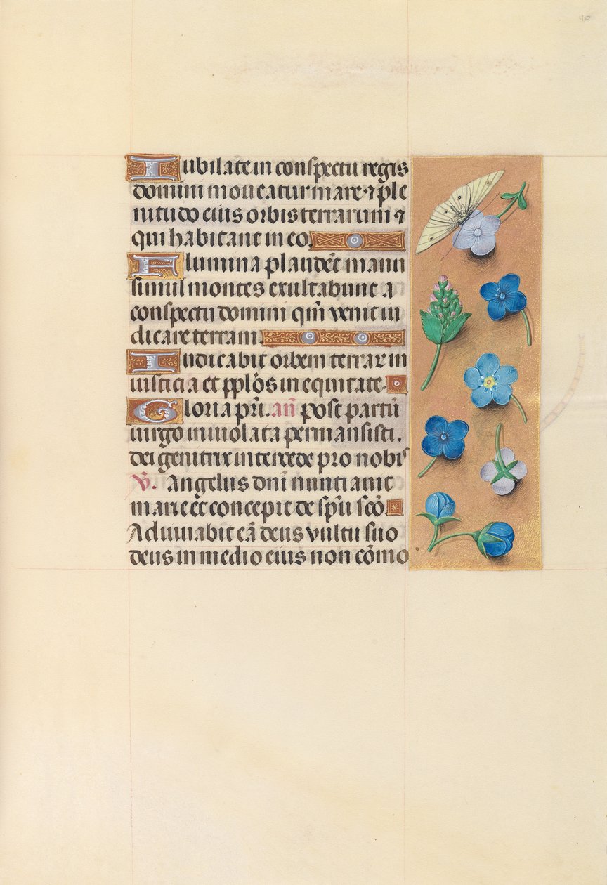 Ore della regina Isabella la Cattolica, regina di Spagna: Fol. 110r da Master of the First Prayerbook of Maximillian