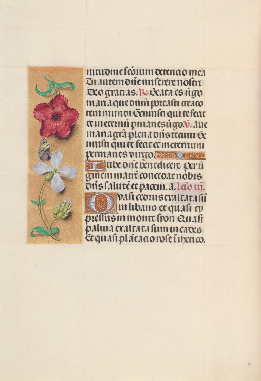 Ore di Isabella la Cattolica, regina di Spagna: Fol. 111v, c. 1500 da Master of the First Prayerbook of Maximillian