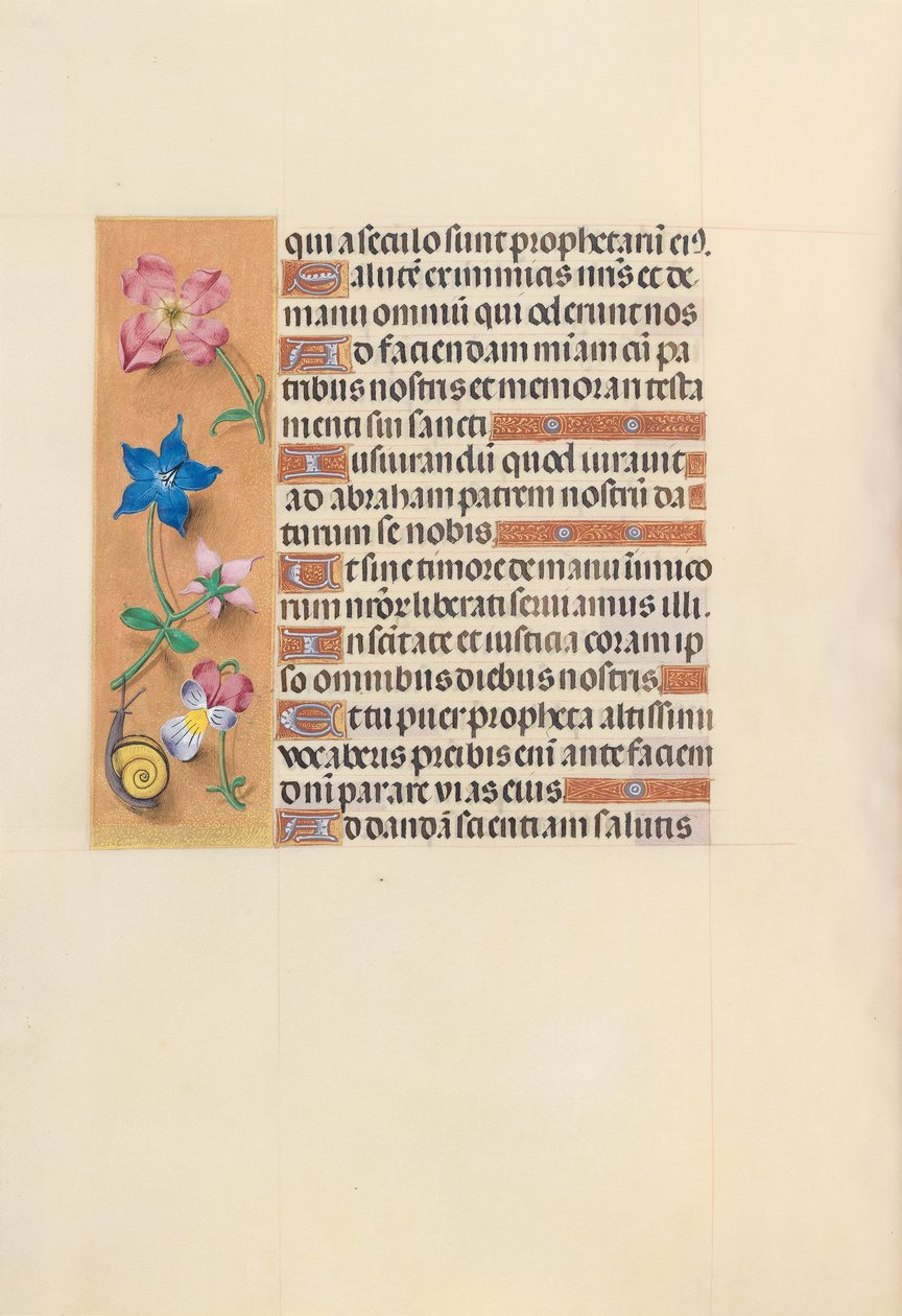 Ore di Isabella la Cattolica, Regina di Spagna: Fol. 123v, c. 1500 da Master of the First Prayerbook of Maximillian