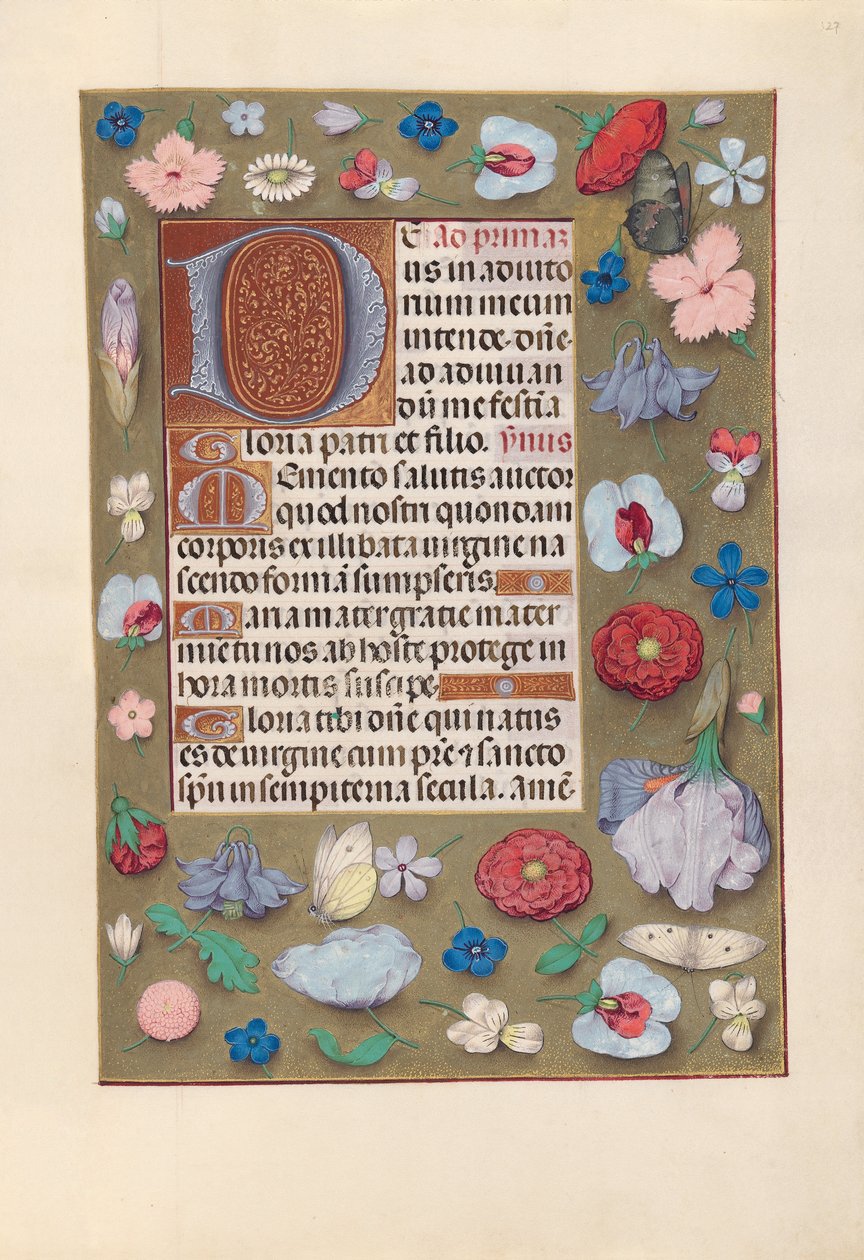 Ore di Isabella la Cattolica, Regina di Spagna: Fol. 127r, c. 1500 da Master of the First Prayerbook of Maximillian