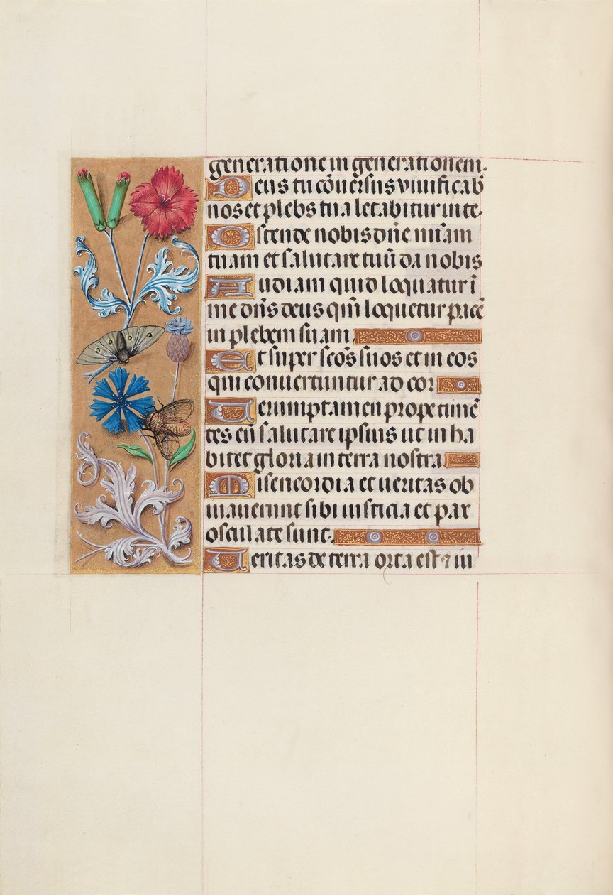 Ore della Regina Isabella la Cattolica, Regina di Spagna: Fol. 128v, c. 1500 da Master of the First Prayerbook of Maximillian
