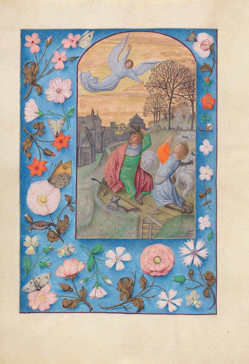 Ore di Isabella la Cattolica, Regina di Spagna: Fol. 131v, Annunciazione da Master of the First Prayerbook of Maximillian