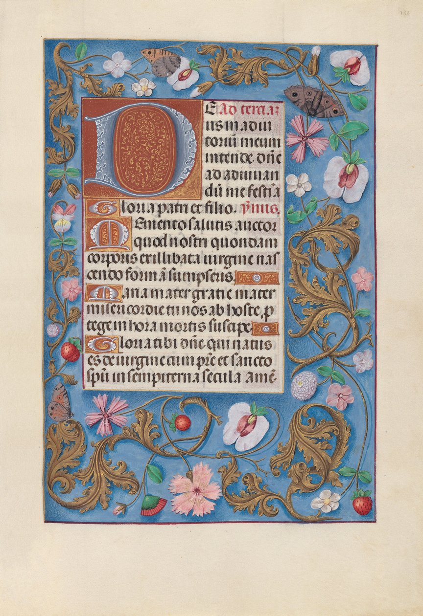 Ore della regina Isabella la Cattolica, regina di Spagna:  Fol. 132r da Master of the First Prayerbook of Maximillian