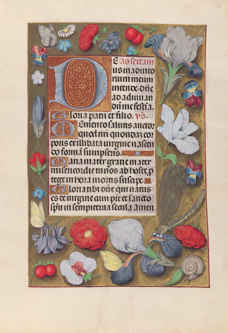 Ore di Isabella la Cattolica, regina di Spagna: Fol. 137r, c. 1500 da Master of the First Prayerbook of Maximillian