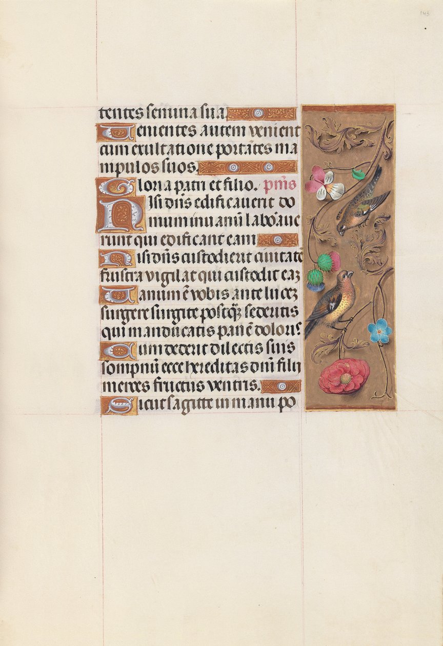 Ore di Isabella la Cattolica, Regina di Spagna: Fol. 143r da Master of the First Prayerbook of Maximillian