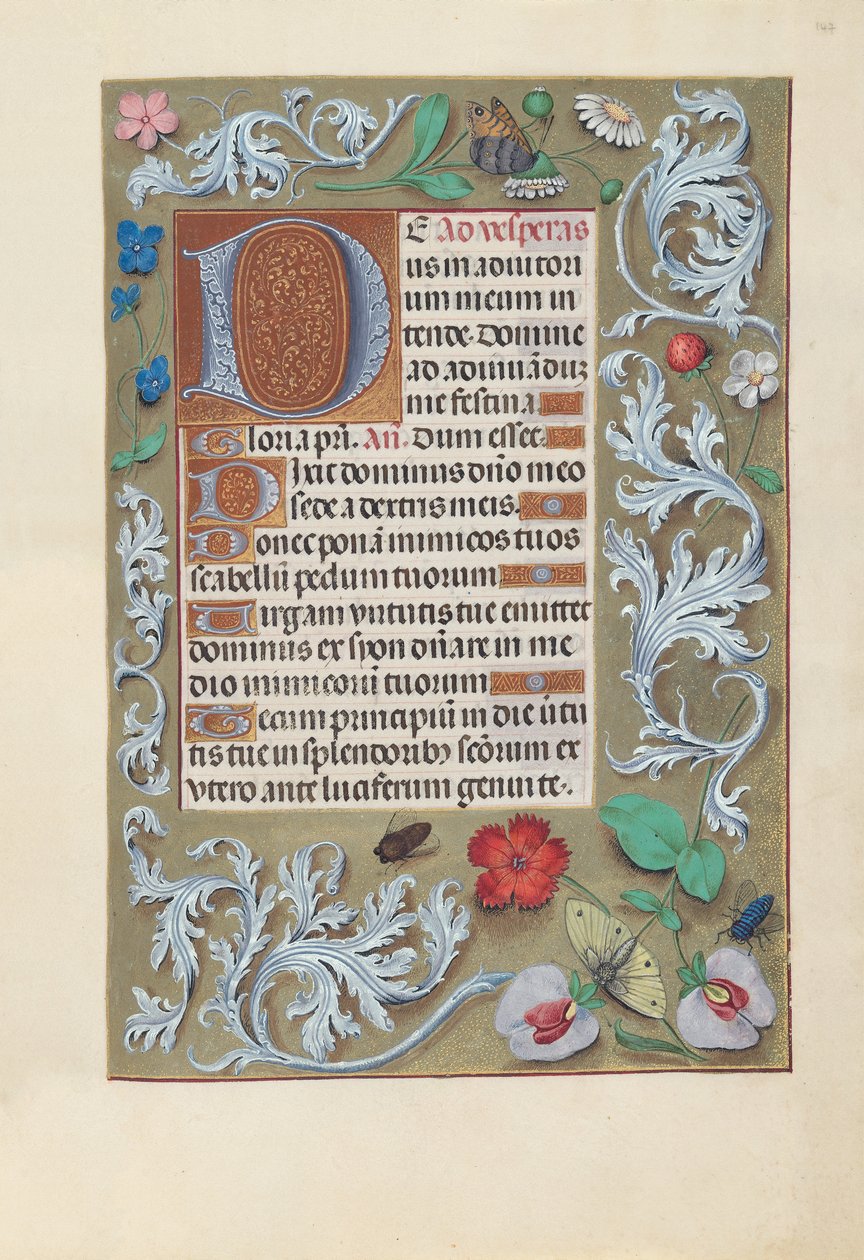 Ore di Isabella la Cattolica, Regina di Spagna: Fol. 147r, c. 1500 da Master of the First Prayerbook of Maximillian