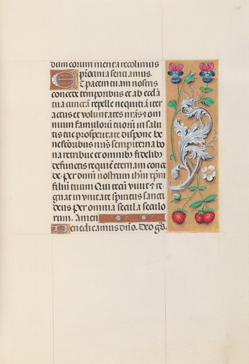 Ore della Regina Isabella la Cattolica, Regina di Spagna: Fol. 153r da Master of the First Prayerbook of Maximillian