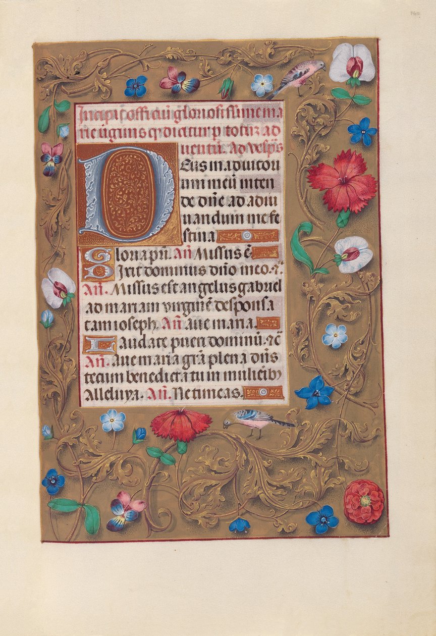 Ore della regina Isabella la Cattolica, regina di Spagna:  Fol. 160r da Master of the First Prayerbook of Maximillian