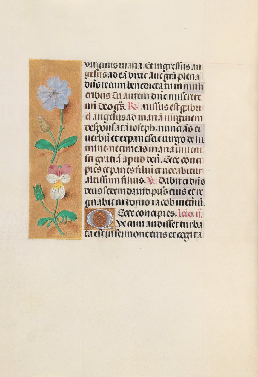 Ore di Isabella la Cattolica, Regina di Spagna: Fol. 162v, c. 1500 da Master of the First Prayerbook of Maximillian