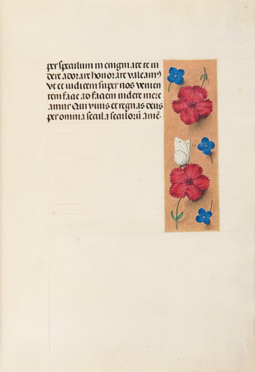 Ore di Isabella la Cattolica, regina di Spagna: Fol. 16r, c. 1500 da Master of the First Prayerbook of Maximillian