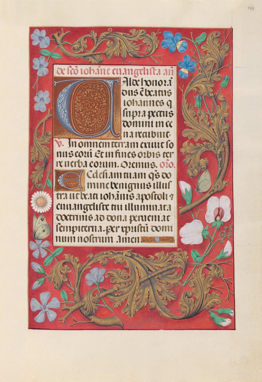 Ore di Isabella la Cattolica, regina di Spagna: Fol. 172r da Master of the First Prayerbook of Maximillian