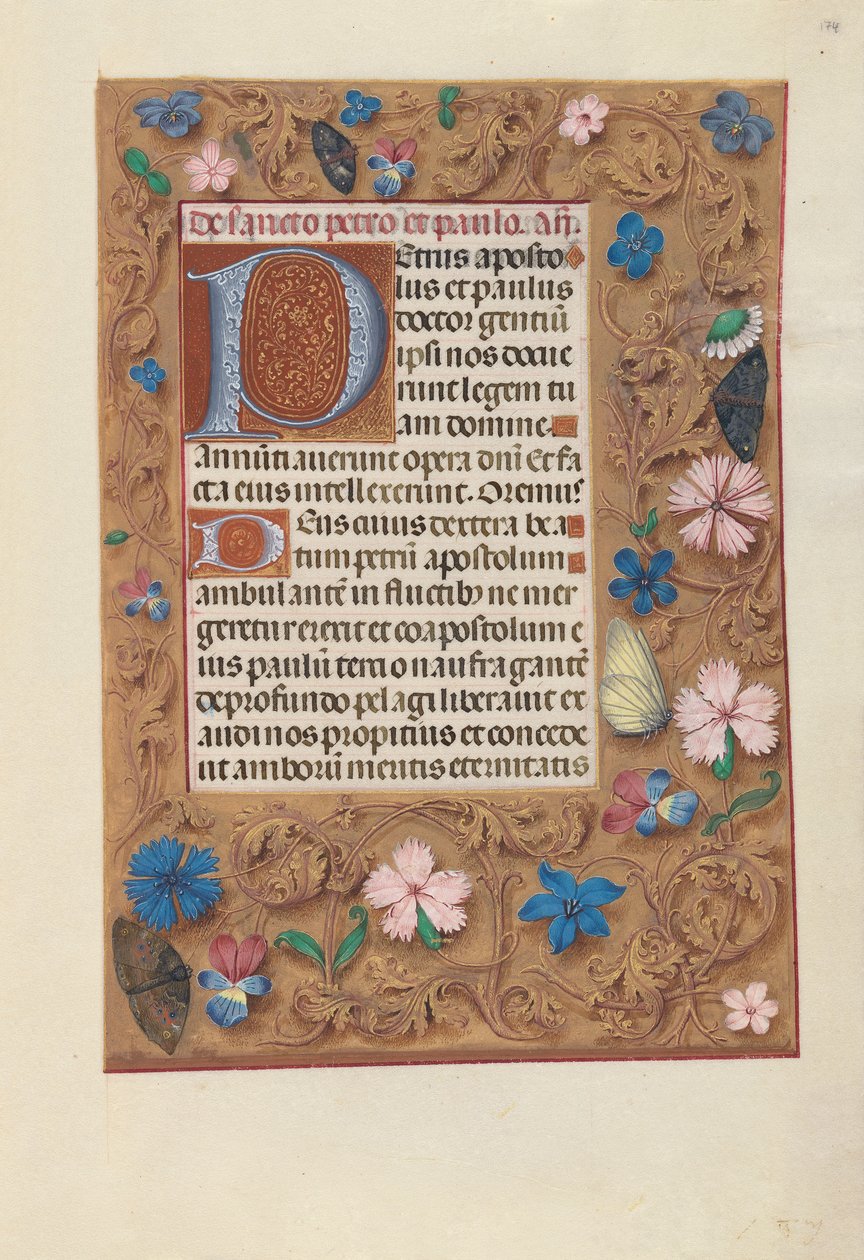 Ore della Regina Isabella la Cattolica, Regina di Spagna: Fol. 174r, c. 1500 da Master of the First Prayerbook of Maximillian