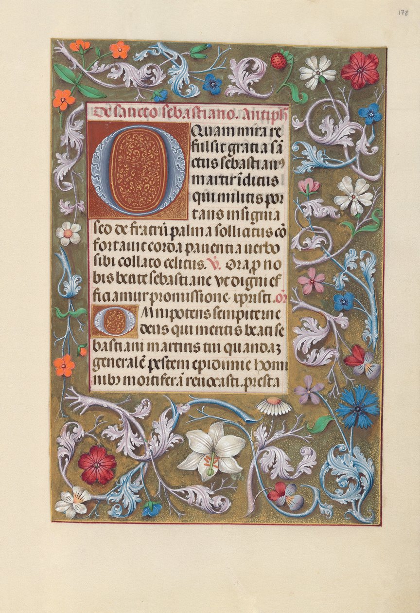 Ore di Isabella la Cattolica, regina di Spagna: Fol. 178r da Master of the First Prayerbook of Maximillian