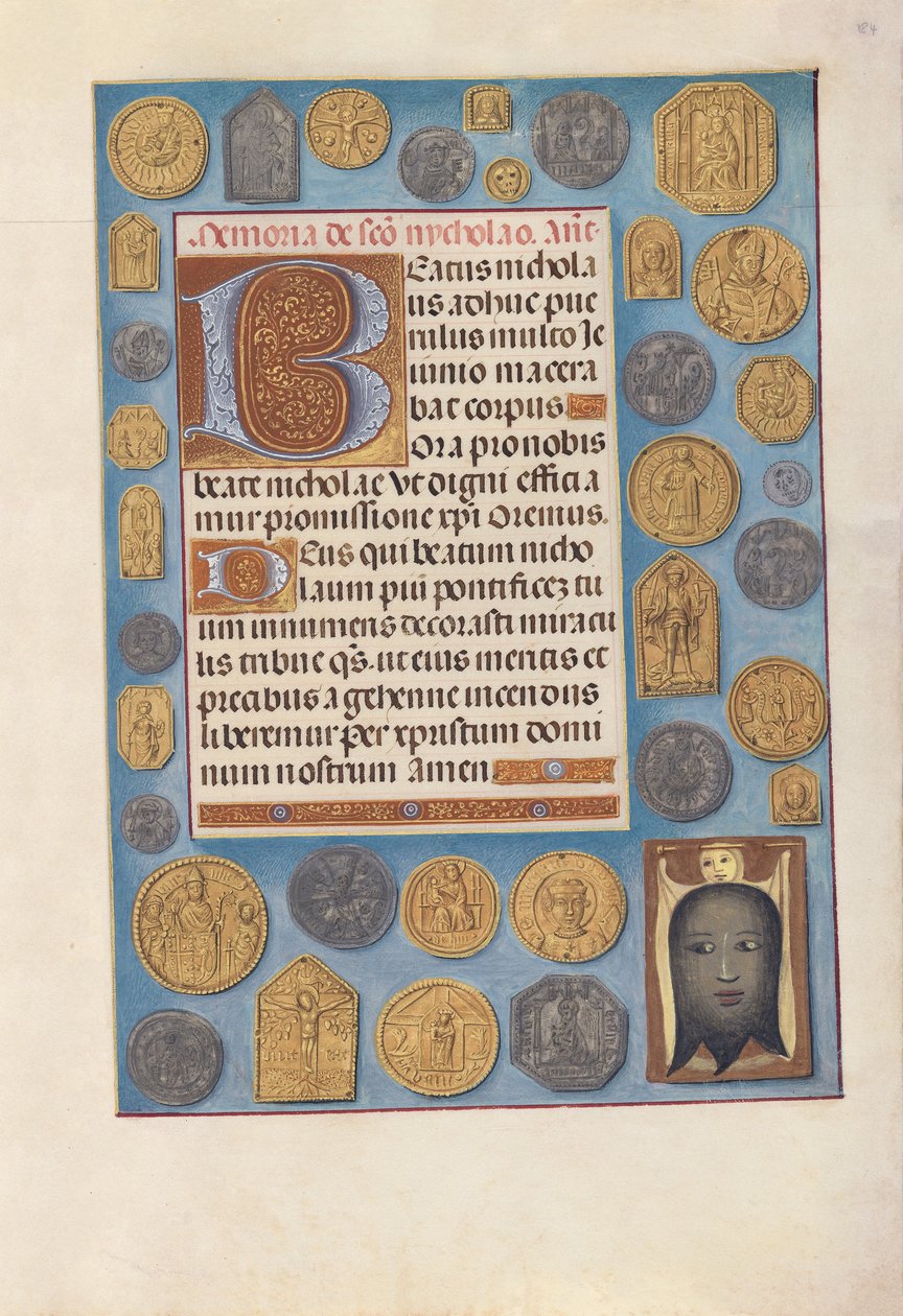 Ore di Isabella la Cattolica, regina di Spagna: Fol. 184r, c. 1500 da Master of the First Prayerbook of Maximillian