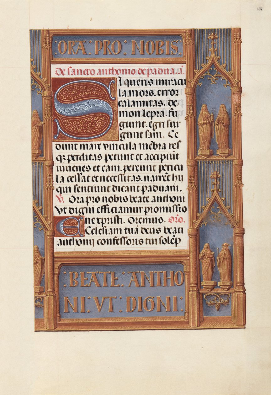 Ore di Isabella la Cattolica, Regina di Spagna: Fol. 188r, c. 1500 da Master of the First Prayerbook of Maximillian