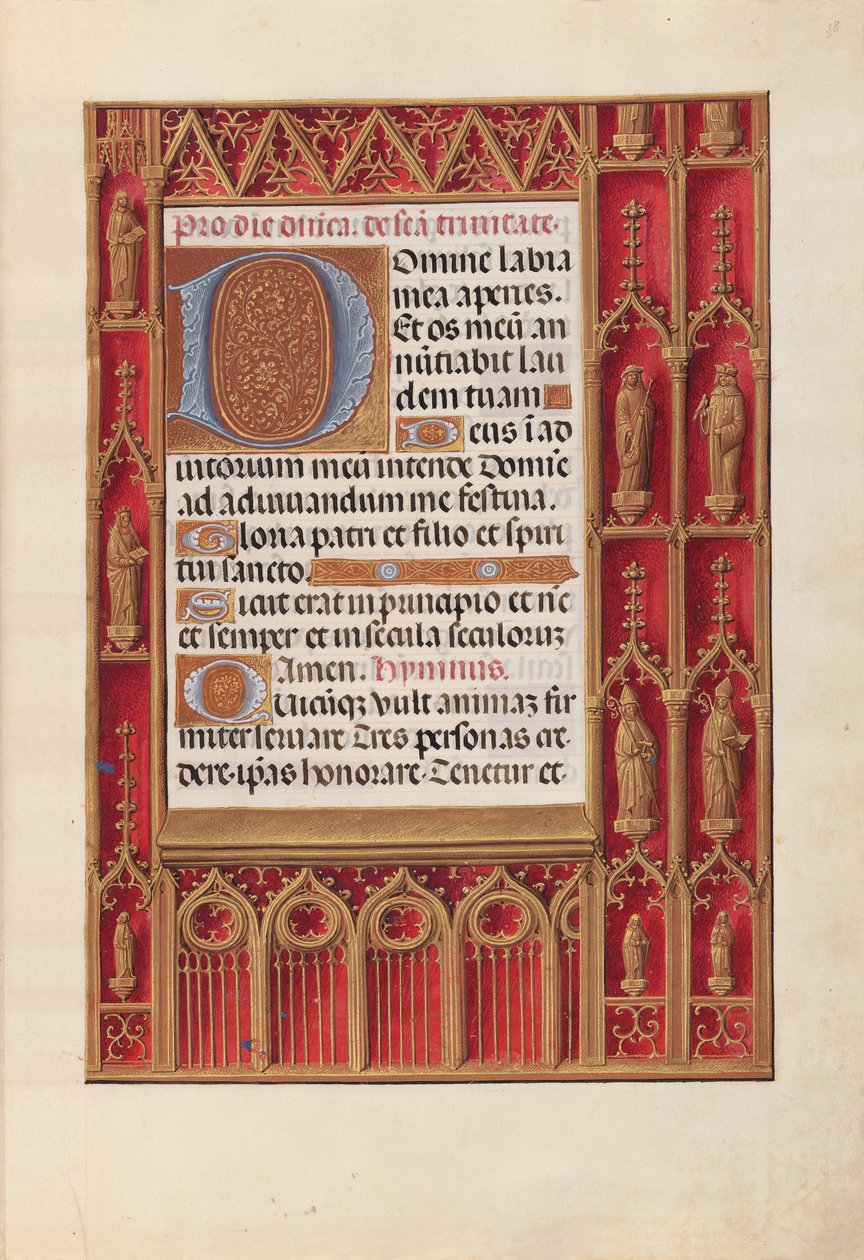 Ore della Regina Isabella la Cattolica, Regina di Spagna: Fol. 18r, c. 1500 da Master of the First Prayerbook of Maximillian