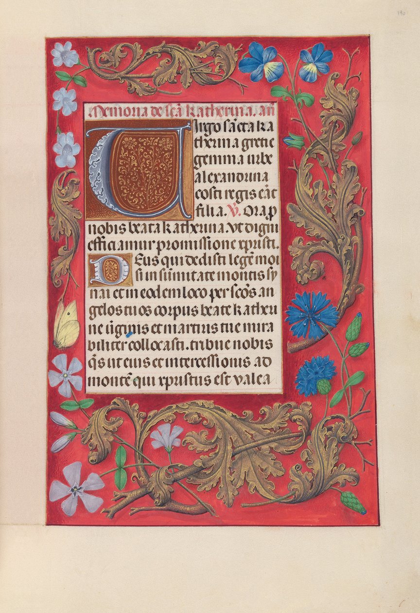Ore di Isabella la Cattolica, Regina di Spagna: Fol. 190r, c. 1500 da Master of the First Prayerbook of Maximillian