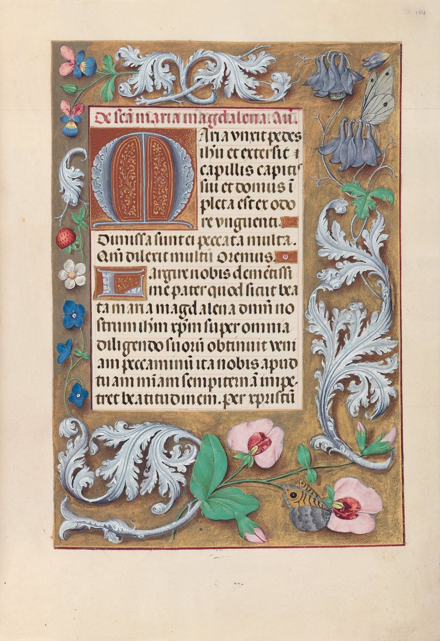 Ore di Isabella la Cattolica, regina di Spagna: Fol. 194r da Master of the First Prayerbook of Maximillian