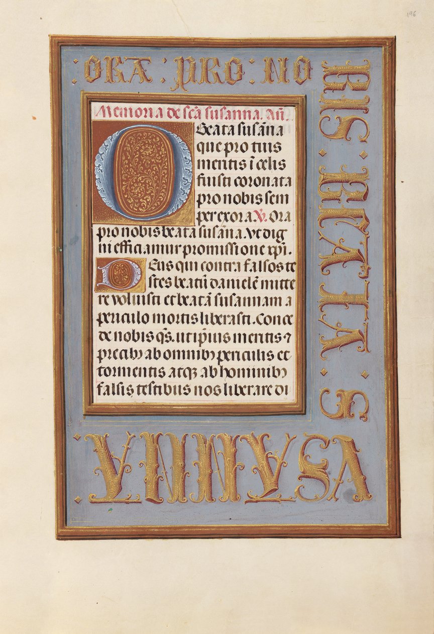 Ore della regina Isabella la Cattolica, regina di Spagna: Fol. 196r, c. 1500 da Master of the First Prayerbook of Maximillian