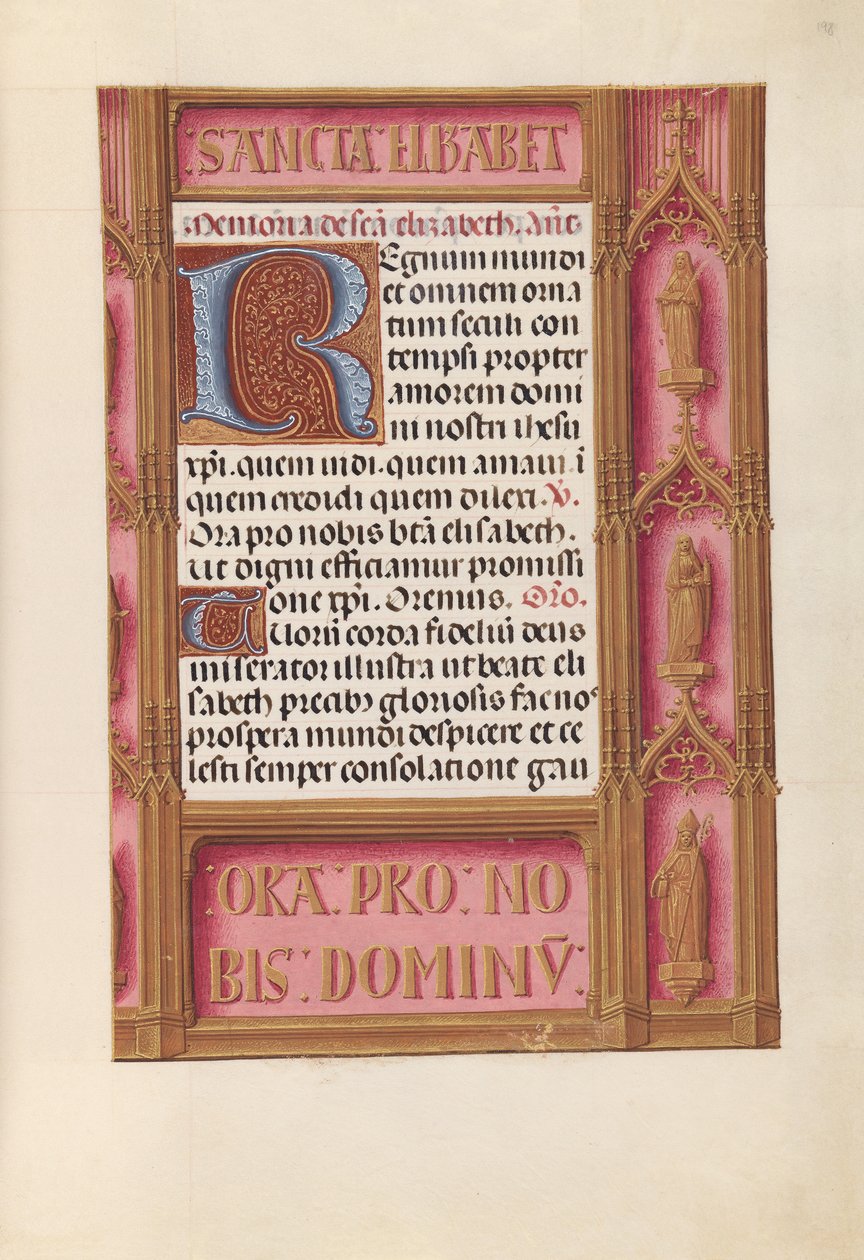 Ore di Isabella la Cattolica, Regina di Spagna: Fol. 198r, c. 1500 da Master of the First Prayerbook of Maximillian