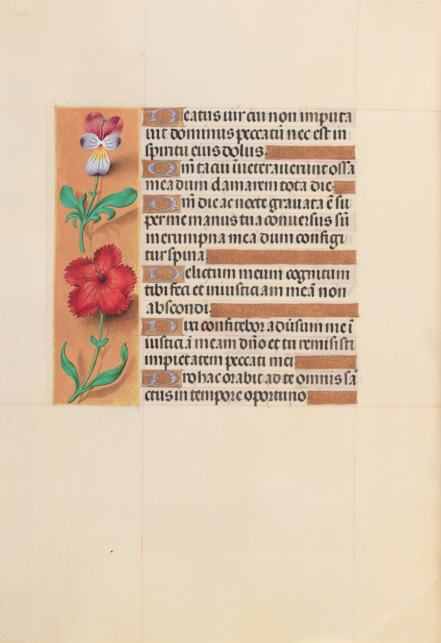 Ore di Isabella la Cattolica, Regina di Spagna: Fol. 201v, c. 1500 da Master of the First Prayerbook of Maximillian