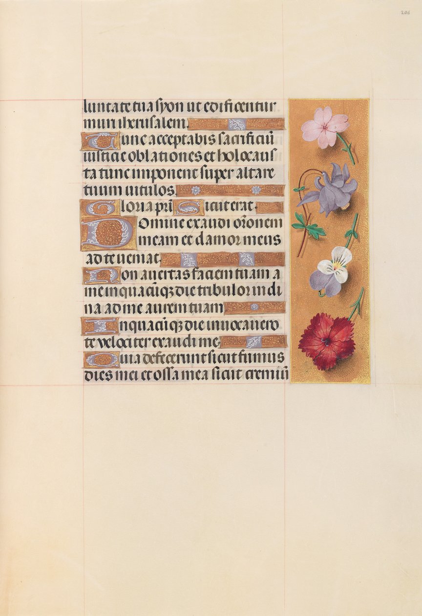 Ore di Isabella la Cattolica, Regina di Spagna: Fol. 206r, c. 1500 da Master of the First Prayerbook of Maximillian
