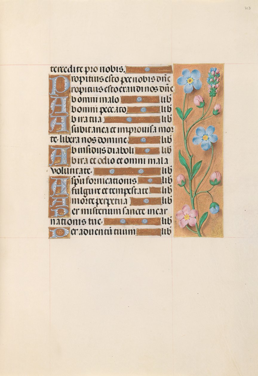 Ore di Isabella la Cattolica, regina di Spagna: Fol. 213r, c. 1500 da Master of the First Prayerbook of Maximillian