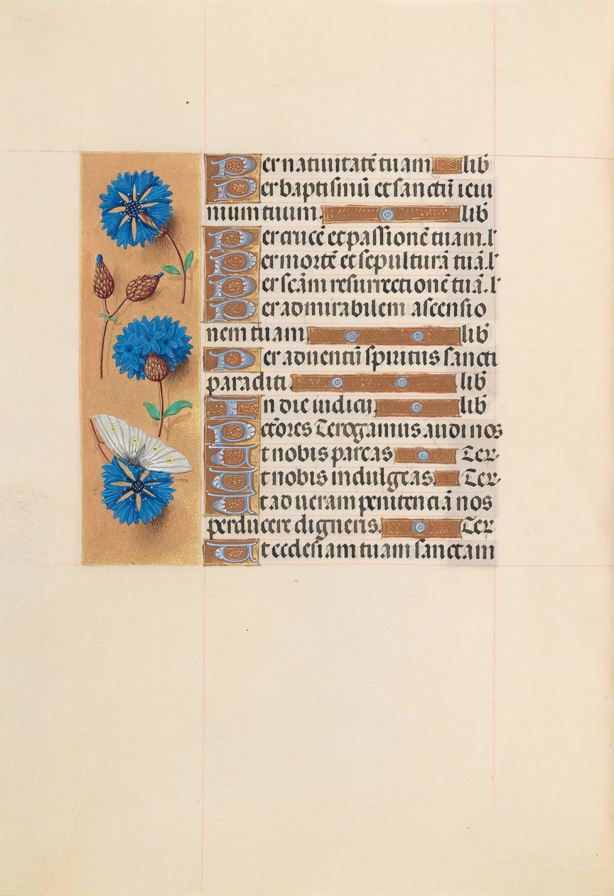 Ore di Isabella la Cattolica, Regina di Spagna: Fol. 213v, c. 1500 da Master of the First Prayerbook of Maximillian