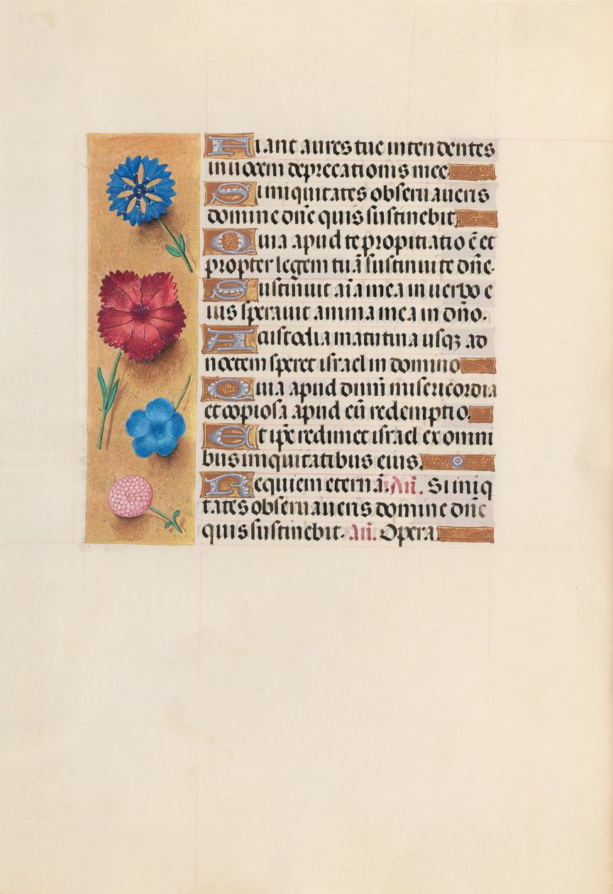 Ore di Isabella la Cattolica, Regina di Spagna: Fol. 222v, c. 1500 da Master of the First Prayerbook of Maximillian