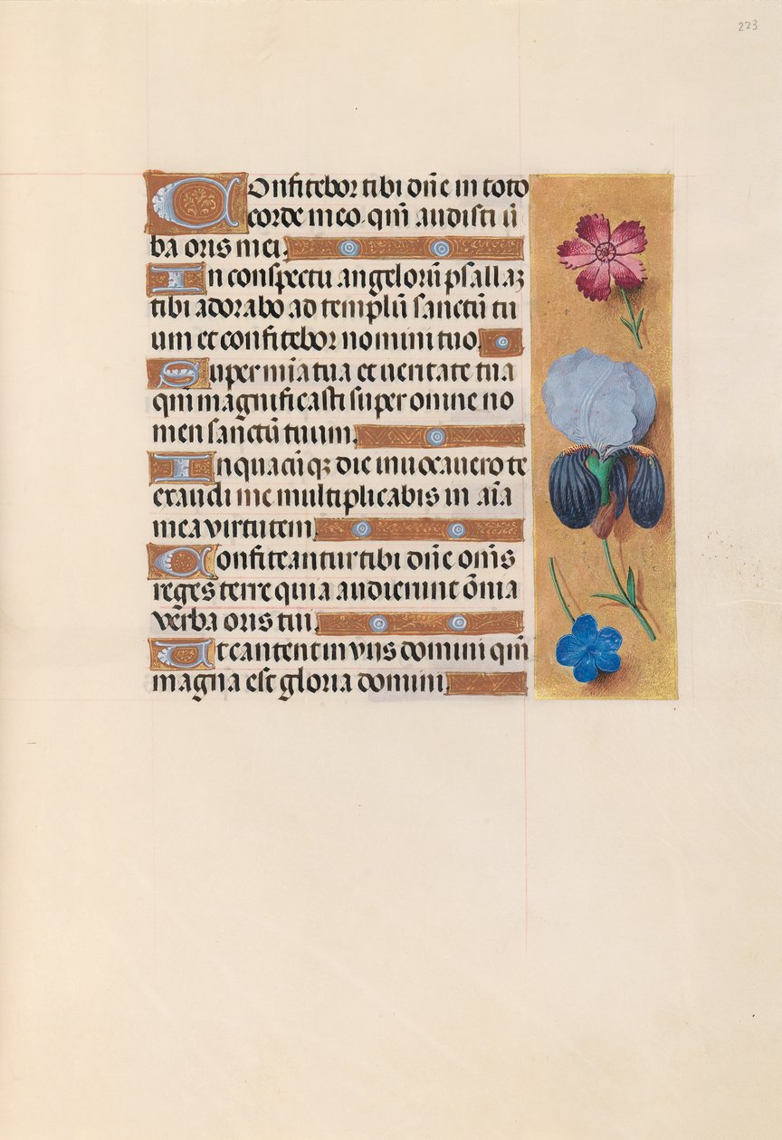 Ore di Isabella la Cattolica, regina di Spagna: Fol. 223r, c. 1500 da Master of the First Prayerbook of Maximillian
