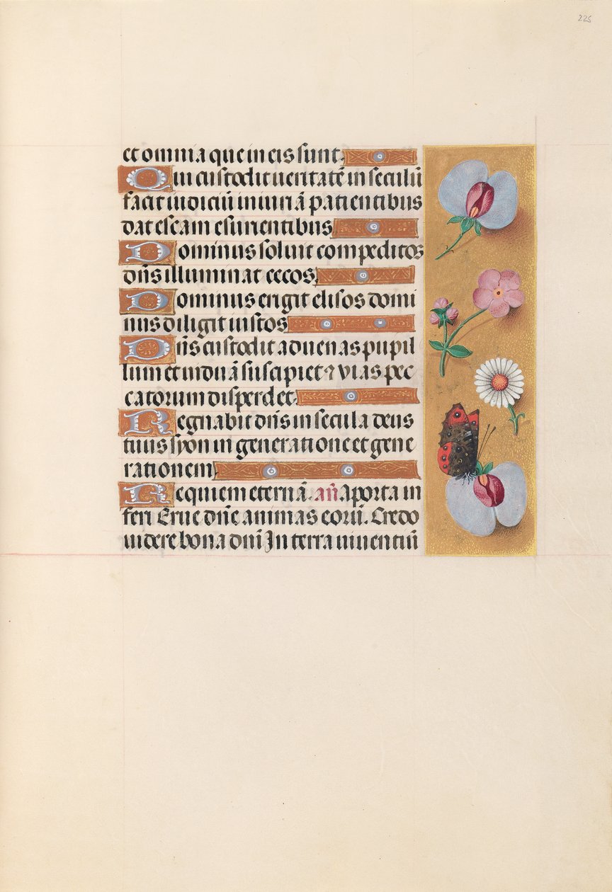 Ore di Isabella la Cattolica, regina di Spagna: Fol. 225r da Master of the First Prayerbook of Maximillian