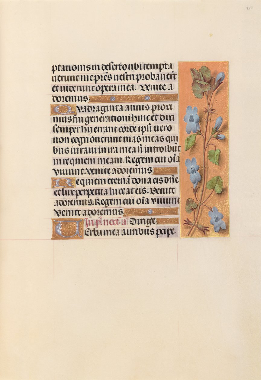 Ore della Regina Isabella la Cattolica, Regina di Spagna: Fol. 227r, c. 1500 da Master of the First Prayerbook of Maximillian